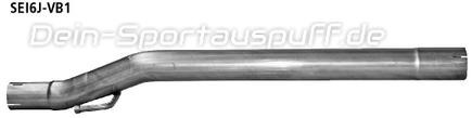 Bastuck Edelstahl Verbindungsrohr vorn Seat Ibiza 6J ab Bj.08 1.2l