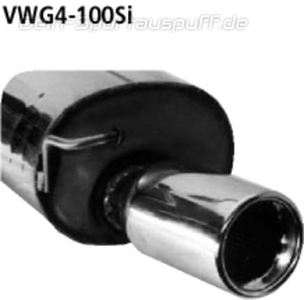 Bastuck Edelstahl Sportauspuff Seat Leon 1M 100mm rund eingerollt gerade mit Absorber