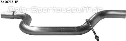 Bastuck Edelstahl Vorschalldämpfer-Ersatzrohr Skoda Octavia 2 1Z u. Combi