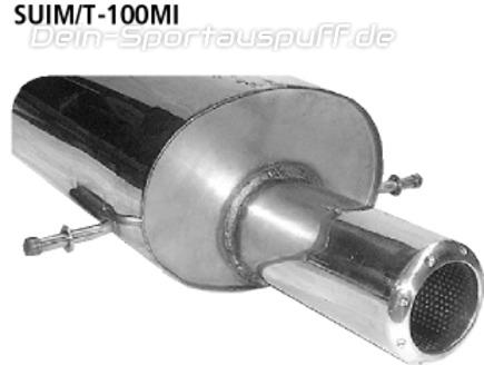 Bastuck Edelstahl Sportauspuff Subaru Impreza GD GG ab Bj.03 STI Turbo inkl. 2.5l 100mm Audi TT Design gerade mit Absorber