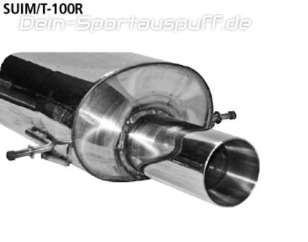 Bastuck Edelstahl Sportauspuff Subaru Impreza GD GG ab Bj.03 STI Turbo inkl. 2.5l 100mm rund scharf gerade mit Absorber