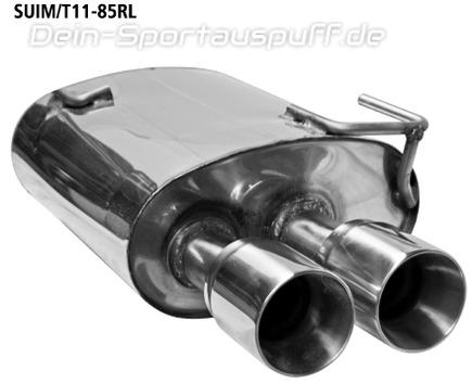 Bastuck Edelstahl Sportauspuff links Subaru WRX STI Stufenheck ab Bj.11 2x85mm rund scharf gerade ohne Absorber