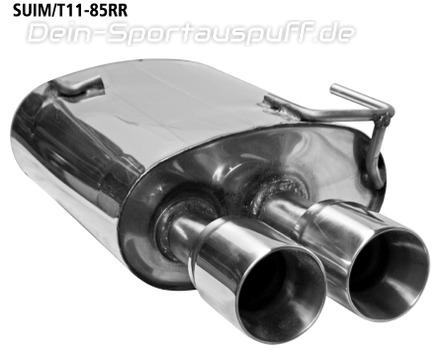 Bastuck Edelstahl Sportauspuff rechts Subaru WRX STI Stufenheck ab Bj.11 2x85mm rund scharf gerade ohne Absorber