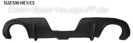 Bastuck Heckschürzeneinsatz Carbon-Optik für Einfach-Endrohr Suzuki Swift Typ EZ MZ bis Bj. 2008