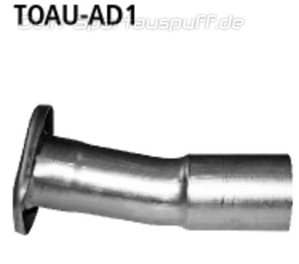 Bastuck Edelstahl Adapter mit Flansch (für einseitge Anlagen) Toyota Verso 3 ESD RH ab Bj. 2009