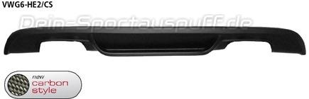 Bastuck Heckschürzeneinsatz Carbon-Optik für Doppel-Endrohre Volkswagen Golf 6 GTI + Edition 35