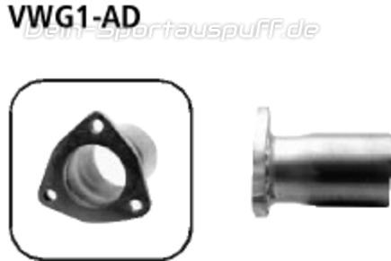 Bastuck Edelstahl Adapter Volkswagen Scirocco 2 Typ 53B