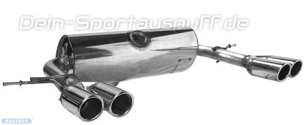 Bastuck Edelstahl Duplex Sportauspuff Volvo XC90 6 Zyl. Sauger je 2x76mm rund eingerollt abgeschrägt ohne Absorber
