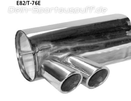 Bastuck Edelstahl Racing-Komplettanlage ab Kat BMW 1er E88 Cabrio 2x76mm rund eingerollt abgeschrägt ohne Absorber