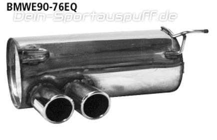 Bastuck Edelstahl Duplex Sportauspuff inkl. Verbindungsrohr BMW 3er E92 E93 Coupe Cabrio 325d 330d je 2x76mm rund eingerollt abgeschrägt ohne Absorber