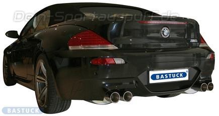 Bastuck Edelstahl Duplex Racing-Komplettanlage ab Kat BMW M6 Coupe (E63) + Cabrio (E64) je 2x90mm rund scharf gerade ohne Absorber