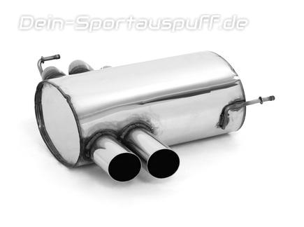 Bastuck Edelstahl Sportauspuff inkl. Verbindungsrohr BMW Z4 E85 Roadster Facelift + E86 Coupe ab 2006 2x76mm rund scharf seitlich abgeschrägt ohne Absorber
