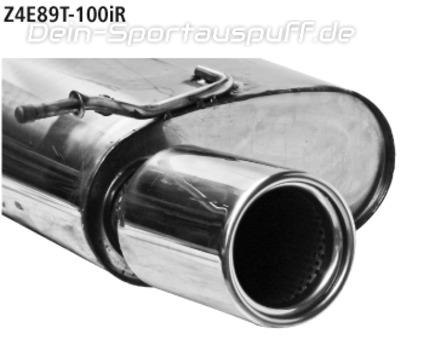 Bastuck Edelstahl Duplex Sportauspuff inkl. Verbindungsrohr BMW Z4 E89 Bi-Turbo sDrive35i u. 35is je 100mm rund eingerollt abgeschrägt mit Absorber