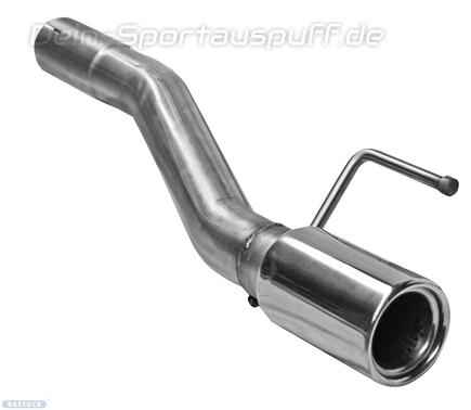 Bastuck Edelstahl Sportauspuff-Komplettanlage ab Kat Chevrolet Cruze Diesel 90mm rund eingerollt gerade mit Absorber