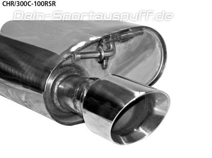 Bastuck Edelstahl Sportauspuff inkl. Verbindungsrohr Chrysler 300C V6 Benziner 100mm rund scharf abgeschrägt ohne Absorber