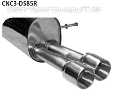 Bastuck Edelstahl Sportauspuff-Komplettanlage ab Kat Citroen DS3 RACING 2x85mm rund scharf gerade ohne Absorber