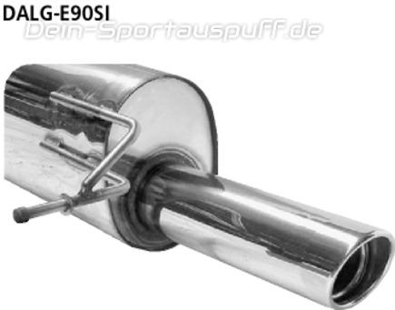 Bastuck Edelstahl Sportauspuff inkl. Verbindungsrohr Dacia Logan Kombi MCV 90mm rund eingerollt abgeschrägt mit Absorber
