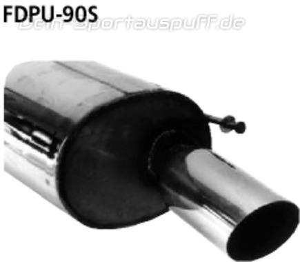 Bastuck Edelstahl Sportauspuff inkl. Verbindungsrohr Ford Puma 90mm rund eingerollt gerade mit Absorber