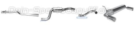 Bastuck Edelstahl Duplex Sportauspuff-Komplettanlage ab Kat Ford Fiesta JAS JBS Benziner Bj.95-01 je 90mm rund eingerollt gerade mit Absorber