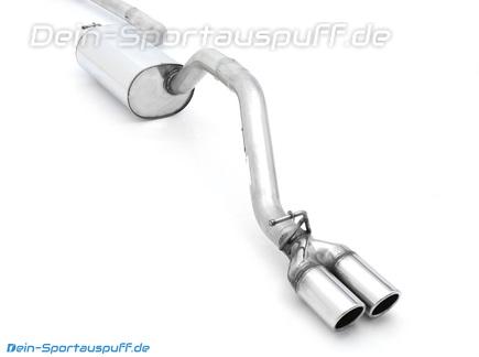 Bastuck Edelstahl Sportauspuff-Komplettanlage ab Kat Ford C-Max ab Bj.03 Diesel mit DPF 2x76mm rund eingerollt abgeschrägt ohne Absorber