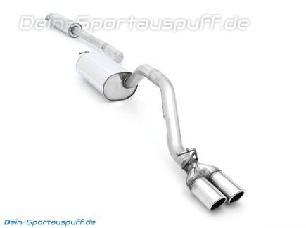 Bastuck Edelstahl Sportauspuff-Komplettanlage ab Kat Ford Focus 2 CC Cabriolet 2x76mm rund eingerollt abgeschrägt ohne Absorber