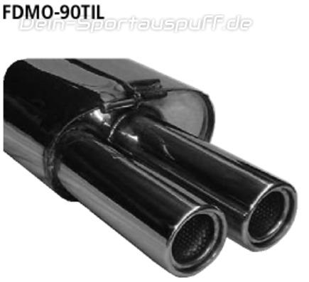 Bastuck Edelstahl Racing-Komplettanlage ab Kat Ford Mondeo 3 Bj.00-07 Limousine Diesel 2x90mm rund eingerollt gerade mit Absorber