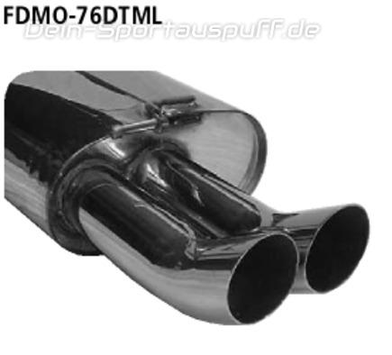 Bastuck Edelstahl Racing-Komplettanlage ab Kat Ford Mondeo 3 Bj.00-07 Limousine Diesel 2x76mm DTM rund scharf gerade ohne Absorber