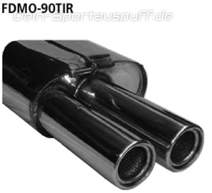 Bastuck Edelstahl Duplex Sportauspuff-Komplettanlage ab Kat Ford Mondeo 3 Bj.00-07 Limousine 4 Zylinder je 2x90mm rund eingerollt gerade mit Absorber