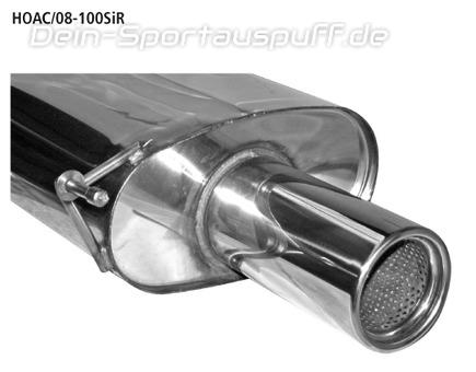 Bastuck Edelstahl Sportauspuff inkl. Verbindungsrohr Honda Accord 8 CU1 ab Bj.08 100mm rund eingerollt gerade mit Absorber