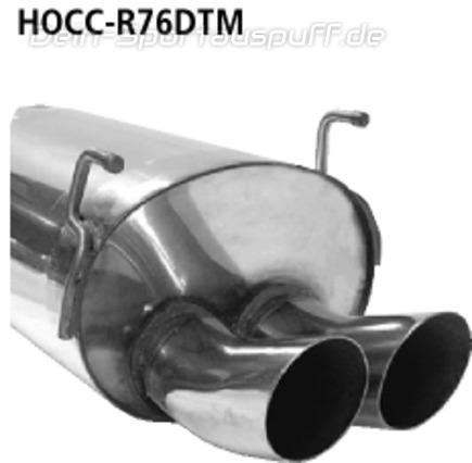 Bastuck Edelstahl Racing-Komplettanlage ab Kat Honda Civic Diesel Bj.01-06 Type-R-Spoiler 2x76mm DTM rund scharf gerade ohne Absorber
