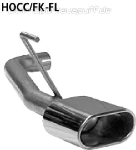 Bastuck Edelstahl Duplex Sportauspuff-Komplettanlage ab Kat Honda Civic FK ab Bj.06 je 135x75mm flachoval eingerollt abgeschrägt ohne Absorber