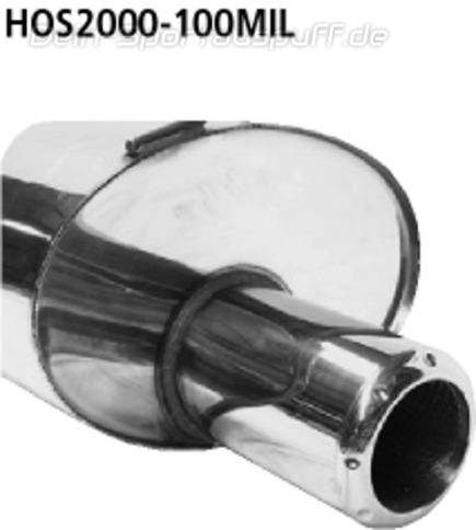Bastuck Edelstahl Duplex Sportauspuff-Komplettanlage ab Kat Honda S2000 je 100mm Audi TT Design gerade mit Absorber
