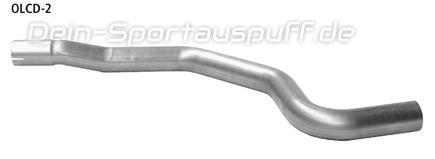 Bastuck Edelstahl Sportauspuff-Komplettanlage ab Kat Opel Corsa D 2x70mm rund scharf abgeschrägt ohne Absorber