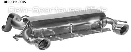 Bastuck Edelstahl Duplex Sportauspuff-Komplettanlage ab Kat Opel Corsa D Facelift Turbo incl. OPC Nürburgring Edition ab Bj.2011 je 90mm rund scharf abgeschrägt ohne Absorber