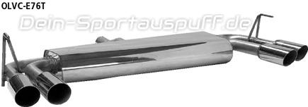 Bastuck Edelstahl Duplex Sportauspuff inkl. Verbindungsrohr Opel Vectra C Caravan je 2x76mm rund scharf abgeschrägt ohne Absorber