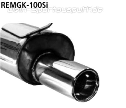 Bastuck Edelstahl Racing-Komplettanlage ab Kat Renault Megane 1 + Scénic 100mm rund eingerollt gerade mit Absorber