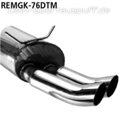 Bastuck Edelstahl Racing-Komplettanlage ab Kat Renault Megane 1 + Scénic 2x76mm DTM rund scharf gerade ohne Absorber