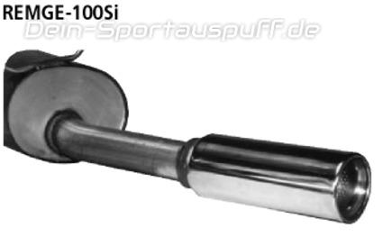 Bastuck Edelstahl Sportauspuff inkl. Verbindungsrohr Renault Megane 1 Grandtour 100mm rund eingerollt gerade mit Absorber