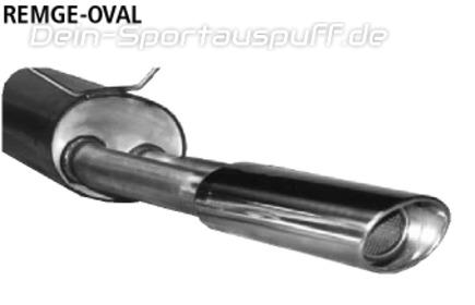 Bastuck Edelstahl Sportauspuff inkl. Verbindungsrohr Renault Megane 1 Grandtour 153x95mm oval eingerollt gerade mit Absorber