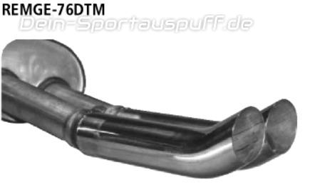Bastuck Edelstahl Sportauspuff inkl. Verbindungsrohr Renault Megane 1 Grandtour 2x76mm DTM rund scharf gerade ohne Absorber