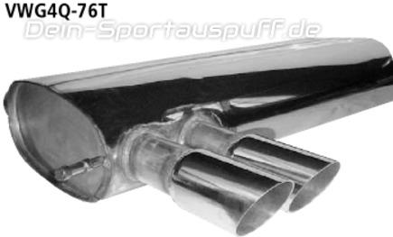 Bastuck Edelstahl Racing-Komplettanlage ab Kat Seat Leon 1M Cupra 2.8 V6 2x76mm rund scharf abgeschrägt ohne Absorber