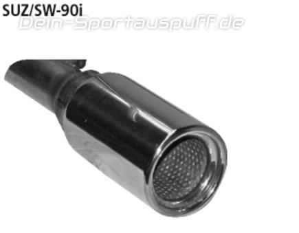 Bastuck Edelstahl Sportauspuff-Komplettanlage ab Kat Suzuki Swift Typ EZ MZ 90mm rund eingerollt gerade mit Absorber