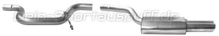 Bastuck Edelstahl Racing-Komplettanlage ab Kat VW Passat 3C u. 3CC Turbo 2x76mm rund scharf abgeschrägt ohne Absorber