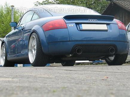 Eisenmann Edelstahl Duplex Sportauspuff Audi TT 8N Coupe u. Roadster je 1x102mm rund scharf gerade