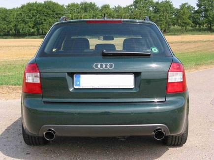 Eisenmann Edelstahl Duplex Sportauspuff Audi A4 B6 Limousine u. Avant Typ 8E je 1x90mm rund scharf abgeschrägt