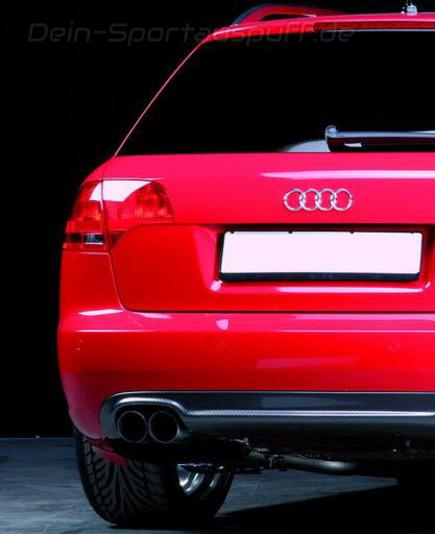 Eisenmann Edelstahl Sportauspuff Audi A4 B7 Limousine u. Avant Typ 8E 2x76mm rund scharf abgeschrägt