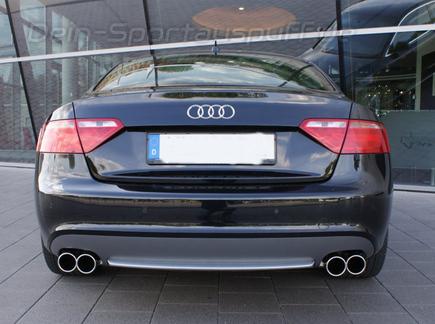 Eisenmann Edelstahl Duplex Komplettanlage ab Kat Audi A5 B8 Coupe inkl. Quattro Typ 8T 2.0 TFSI je 2x83mm rund scharf gerade