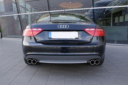 Eisenmann Edelstahl Duplex Sportauspuff Audi S5 B8 Coupe Quattro Typ 8T je 2x83mm rund eingerollt gerade