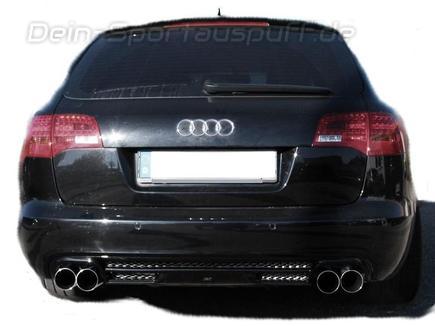 Eisenmann Edelstahl Duplex Sportauspuff Audi A6 Typ 4F Quattro Limo u. Avant 4.2l je 2x83mm rund scharf gerade