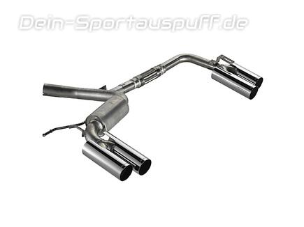 Eisenmann Edelstahl Duplex Sportauspuff BMW 1er Limo E81 E87 Diesel mit M-Paket-Heckschürze je 2x70mm rund scharf gerade versetzt
